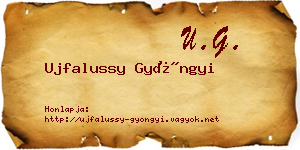Ujfalussy Gyöngyi névjegykártya